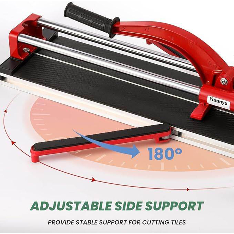 Picture of Tile Cutter Machine 24"(600MM) Tile Cutting Machine Double Rails and Brackets Manual with Precision Infrared Positioning Manual Tile Cutter Tools for Precision Cutting (Red)-Red
