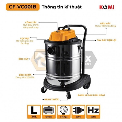 Picture of Vacuum Cleaner Coofix 30L VC001B-Orange & Silver