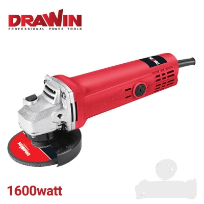 Picture of DRAWIN brand Angle Grinder machine 100mm 1600w load speed 11000 back Switch, Angle Grinder DRAWIN/Super power/Sun power brand-Red