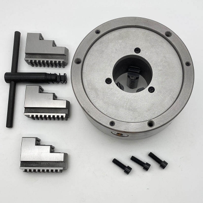 Picture of Lathe Chuck SANOU K11-200 (8" Inch 200mm 3 Jaw) Self Centering Metal Scroll Chucks for CNC Drilling Milling Machine-Silver