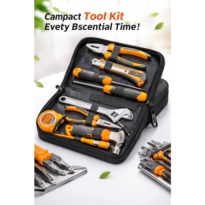 Picture of Tools & Home Improvement, Tool Combo Kits 9-Pieces, Tool Kit for Home, Tool Kits for Handyman-Orange