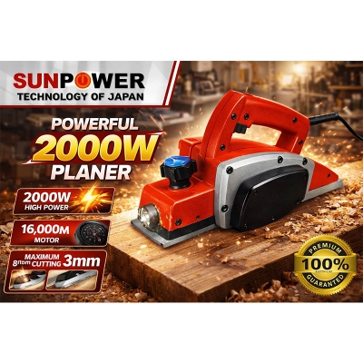 Picture of ELECTRIC PLANER MACHINE SUN POWER 82 mm Heavy Duty-Red