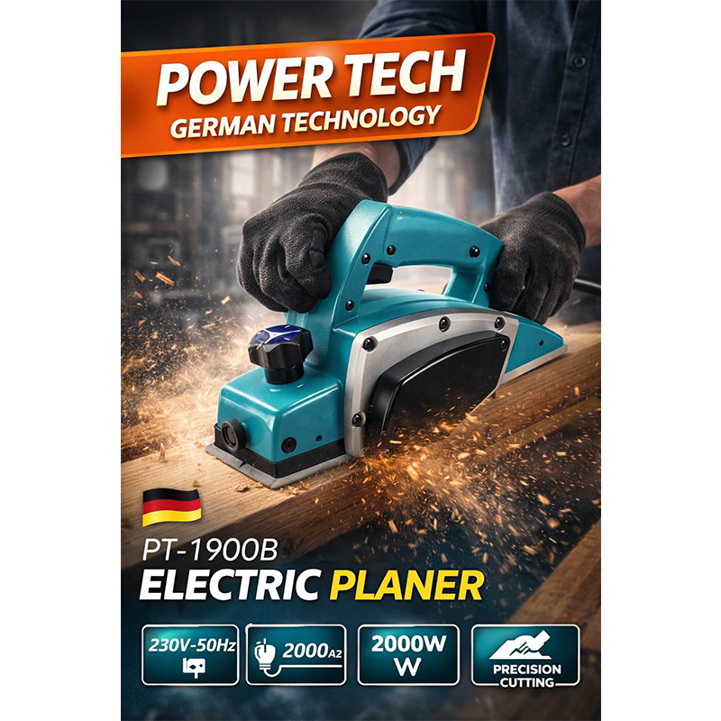 Picture of ELECTRIC PLANER MACHINE POWER TECH 82 mm Heavy Duty-Blue