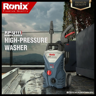 Picture of High Pressure Washer 110 Bar-1400W Model : RP-U111 High Pressure Car Was (Car,Bike,Texi,Truck, And Others) , Built-in Carry Handle, Detachable Foam Cannon, Pro-Style h MachineSteel Wan-Blue