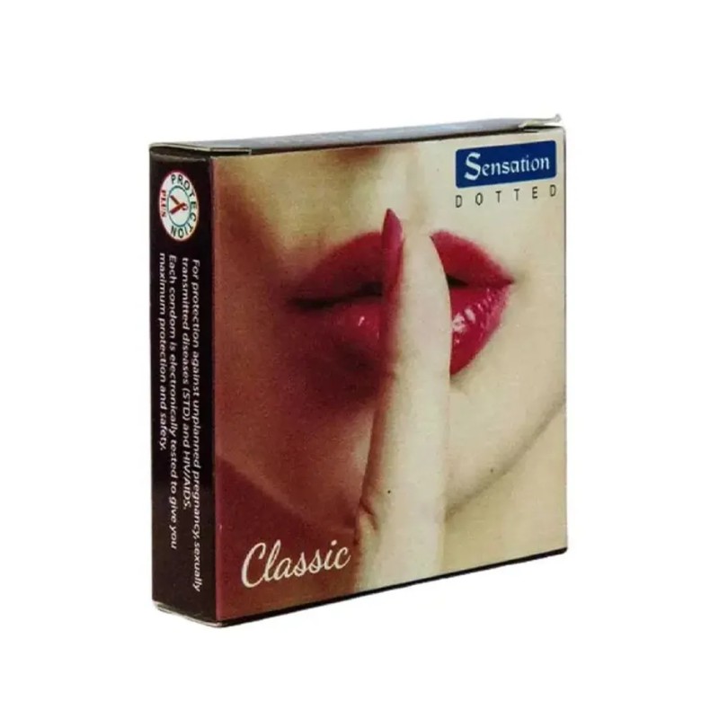 Picture of Sensation Dotted Classic Condom - Single Pack - 3X1 - 3Pcs-Neutral