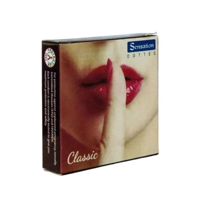 Picture of Sensation Dotted Classic Condom - Single Pack - 3X1 - 3Pcs-Neutral