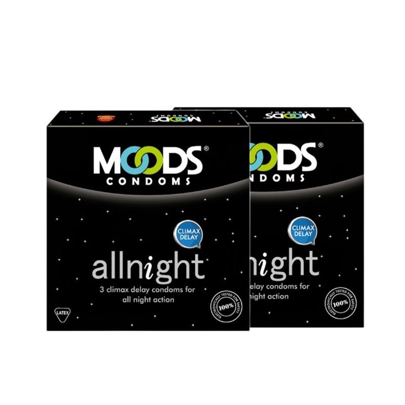 Picture of Moods - All Night Condom - Combo Pack-Black