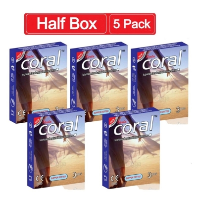 Picture of Coral - Coral Super Dotted Flavored Lubricated Natural Latex Condom-Lake Blue