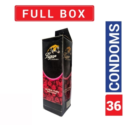 Picture of Tiger - Ultra Thin Rose Flavour Condom - Full Box - 36Pcs-Rose