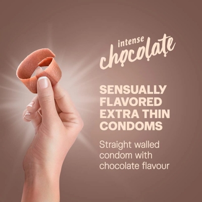 Picture of Durex Condom & Lubricant Combo - Durex Extra Thin Intense Chocolate Condom 10 Pcs & Durex Ky Jelly Personal Lubricant 50Gm-Transparent