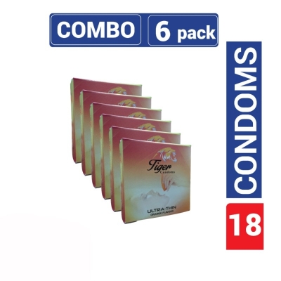Picture of Tiger - Ultra Thin - Orange - Condom Combo Pack-Orange