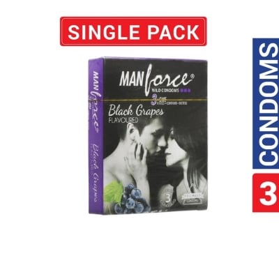 Picture of Manforce - Dotted Black Grapes - Single Pack - 3X1=3Pcs Condom-Dark Blue
