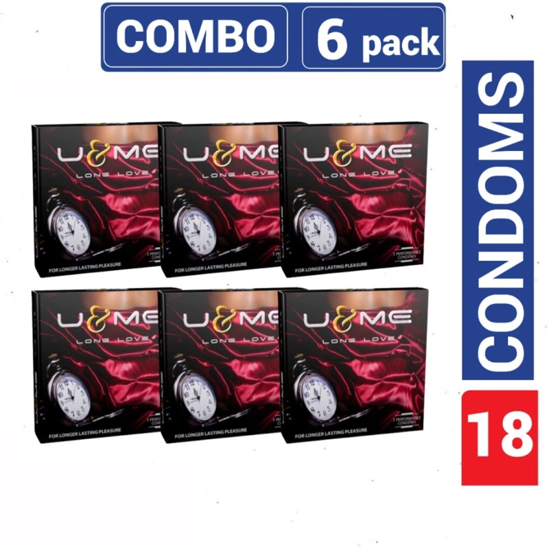 Picture of U&Me Long Love Condom - Combo 6 Pack - 6X3=18Pcs Condom-Transparent