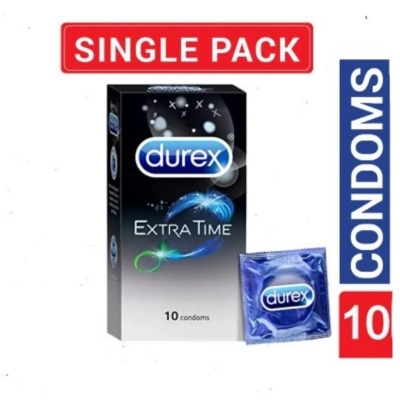 Picture of Durex Condom - Extra Time Condoms For Men 10 Pcs Pack (Made In India)-Transparent