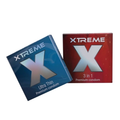 Picture of Xtreme Mix - 2 Pack Ultra Thin - 3 In 1 Condom-Blue