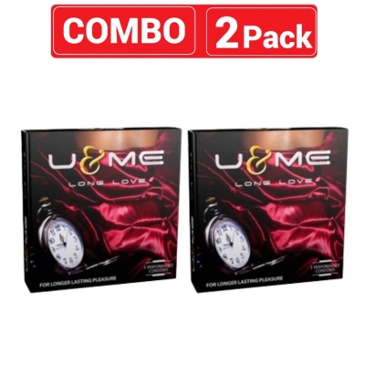 Picture of U&Me - Long Love Condom - Combo Pack - 2 Packs - 3X2=6 Pcs-Natural