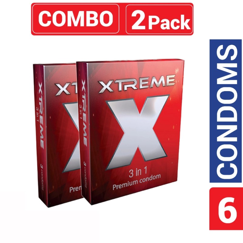 Picture of Smc - Xtreme - 3 In 1 Condom - Combo Pack - 2 Packs-Transparent