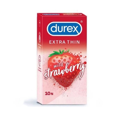 Picture of Durex - Extra Thin Wild Strawberry Flavored Condom-Strawberry