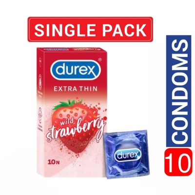 Picture of Durex - Extra Thin Wild Strawberry Flavored Condom-Strawberry