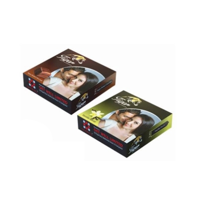 Picture of Tiger Condom Mix - 1 Pack Chocolate & 1 Pack Vanilla Flavored Condom - 3X2=6 Pcs Condom-Multicolor