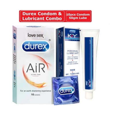 Picture of Durex Condom & Combo - Durex Air Ultra Condom 10 Pcs & Durex Ky Personal 50Gm-Transparent
