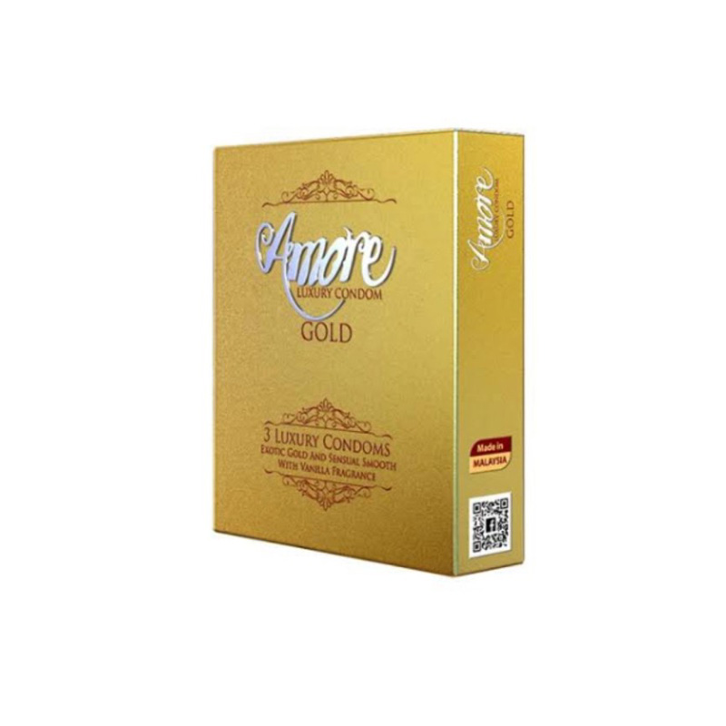 Picture of Amore Luxury Gold Condom (3 Of 3 Of X 1) 3 Pc (1 Pack)-Gold