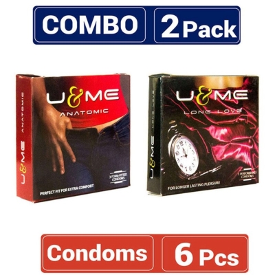 Picture of U&Me Mix - 1 Pack Long Love & 1 Pack Anatomic Condom - 3X2=6 Pcs-Neutral