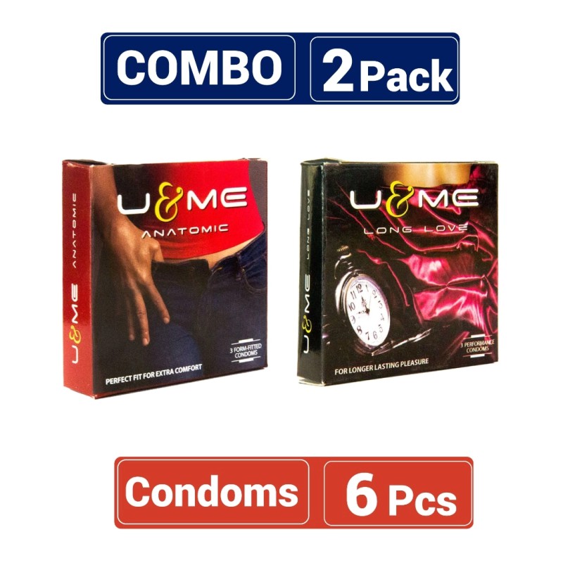 Picture of U&Me Mix - 1 Pack Long Love & 1 Pack Anatomic Condom - 3X2=6 Pcs-Neutral