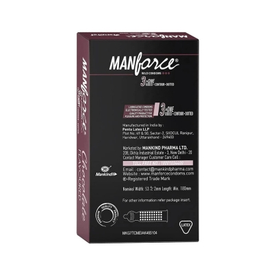 Picture of Manforce Chocolate Flavor Dotted Condom / Epic Super Thin Chocolate Flavor/ Manforce Game Condoms 10 Pcs Pack (Made In India)-Neutral