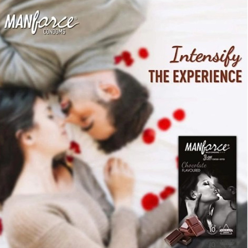 Picture of Manforce Chocolate Flavor Dotted Condom / Epic Super Thin Chocolate Flavor/ Manforce Game Condoms 10 Pcs Pack (Made In India)-Neutral