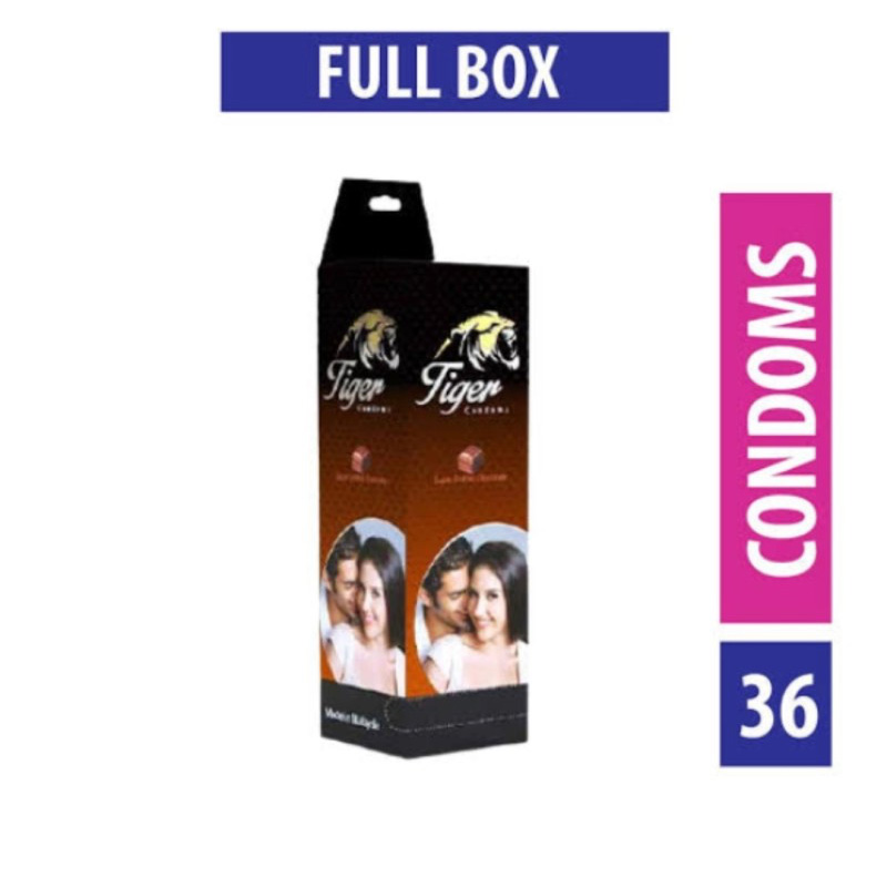Picture of Tiger - Dotted Condoms Chocolate Flavour Full Box-Neutral