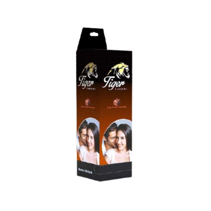 Picture of Tiger - Dotted Condoms Chocolate Flavour Full Box-Neutral