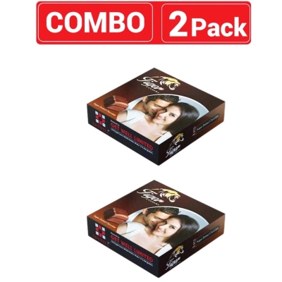 Picture of Tiger - Dotted Condoms Chocolate Flavour - Combo Pack - 2 Packs - 6 Pcs-Chocolate