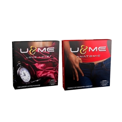 Picture of U&Me Mix - 1 Pack Long Love & 1 Pack Anatomic Condom - 3X2=6 Pcs-Multicolor