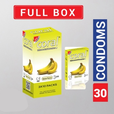 Picture of Coral - Banana Flavor Extra Performance Condom - Full Box-Neutral