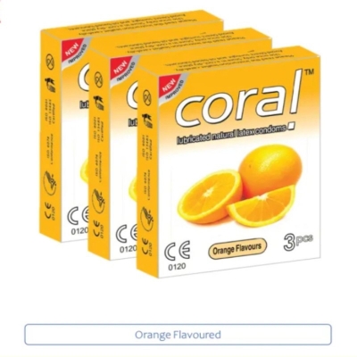 Picture of Coral - Orange Natural Latex Condom - Combo Pack - 3 Packs - 9Pcs-Neutral