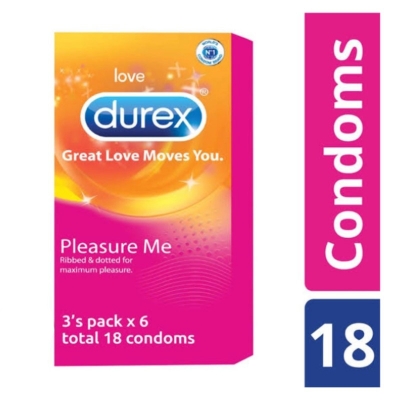 Picture of Durex Pleasure Me Condom Full Box - 18Pcs Condoms-Neutral