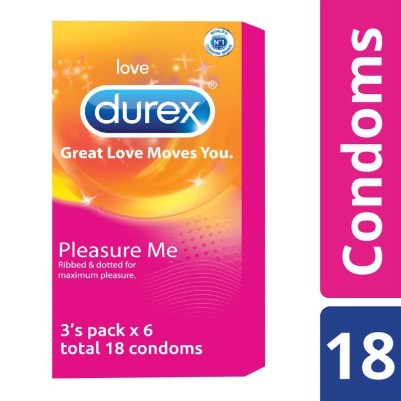 Picture of Durex Pleasure Me Condom Full Box - 18Pcs Condoms-Neutral