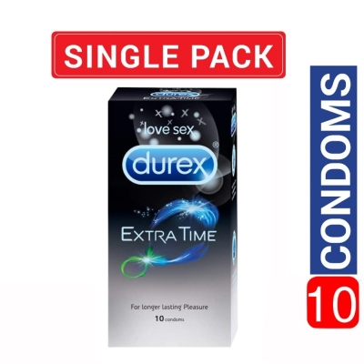 Picture of Durex Extra Time / Extra Dots Condoms - 10 Pcs Pack-Transparent