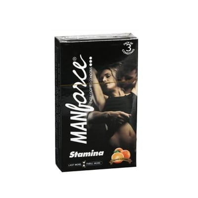 Picture of Manforce - Stamina Orange Flavored Condom - Single Pack - 3X1=3Pcs Condom-Orange