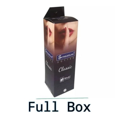 Picture of Sensation Dotted Classic Condom - Full Box-Transparent