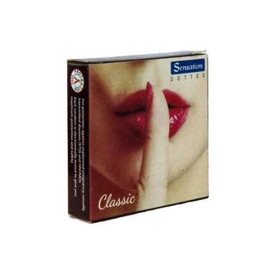 Picture of Sensation Dotted Classic Condom - Full Box-Transparent