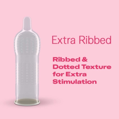 Picture of Durex Condom & Lubricant Combo - Durex Extra Ribbed Condom 10 Pcs & Durex Ky Jelly Personal Lubricant 50Gm-Transparent