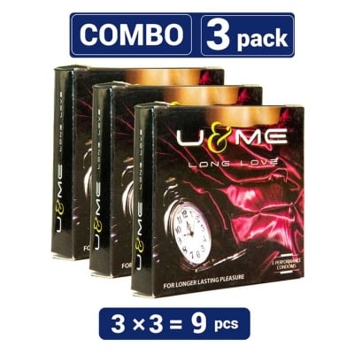 Picture of Smc - U&Me Long Love Condoms 3 Pack Combo Total-Watermelon red