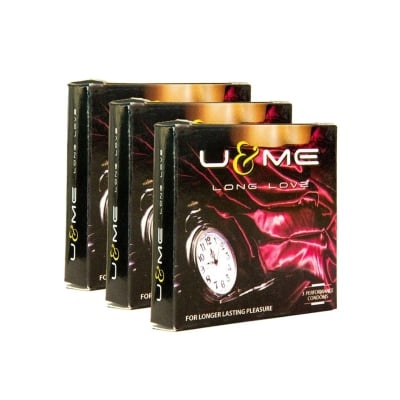 Picture of Smc - U&Me Long Love Condoms 3 Pack Combo Total-Watermelon red