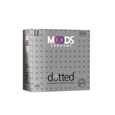 Picture of Moods Dotted Condom Single Pack- 3 Pcs-Neutral
