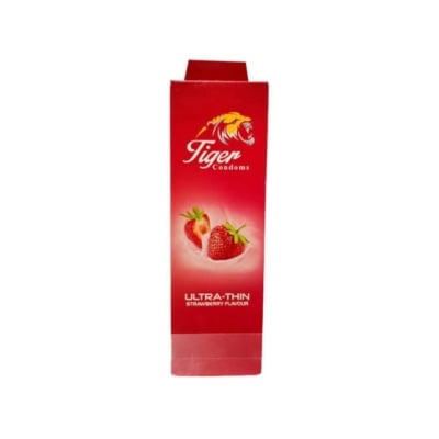 Picture of Tiger - Ultra Thin Strawberry Flavour Condom - Full Box - 36Pcs-Strawberry