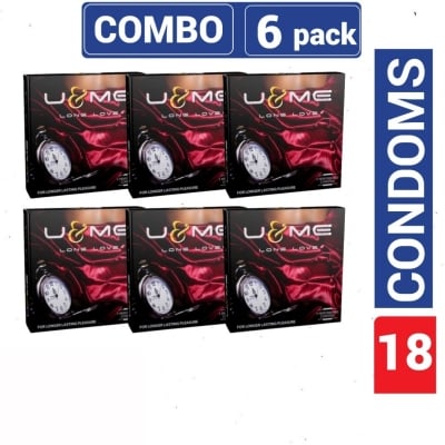 Picture of Smc-U&Me Long Love Condom - Combo 6 Pack - 6X3=18Pcs Condom-Dark Yellow