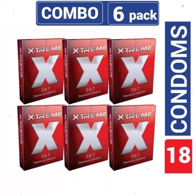 Picture of Smc - Xtreme 3 In 1 Condom - 6 Pack Combo-Transparent