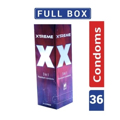Picture of Xtreme - 3 In 1 Premium Condom - Full Box - 3X12=36Pcs-Neutral